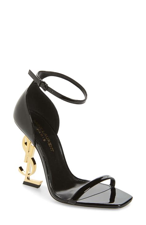 ysl black opyum sandals|ysl closed toe heels.